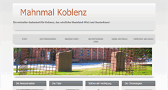 Desktop Screenshot of mahnmalkoblenz.de